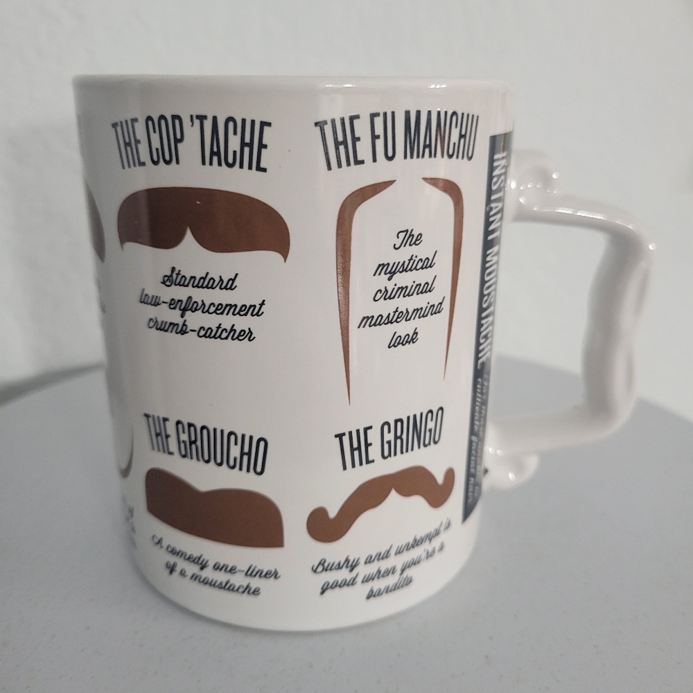 Mustache Coffee Mug Coffee Cup, Got a stache, identify the style moustaches